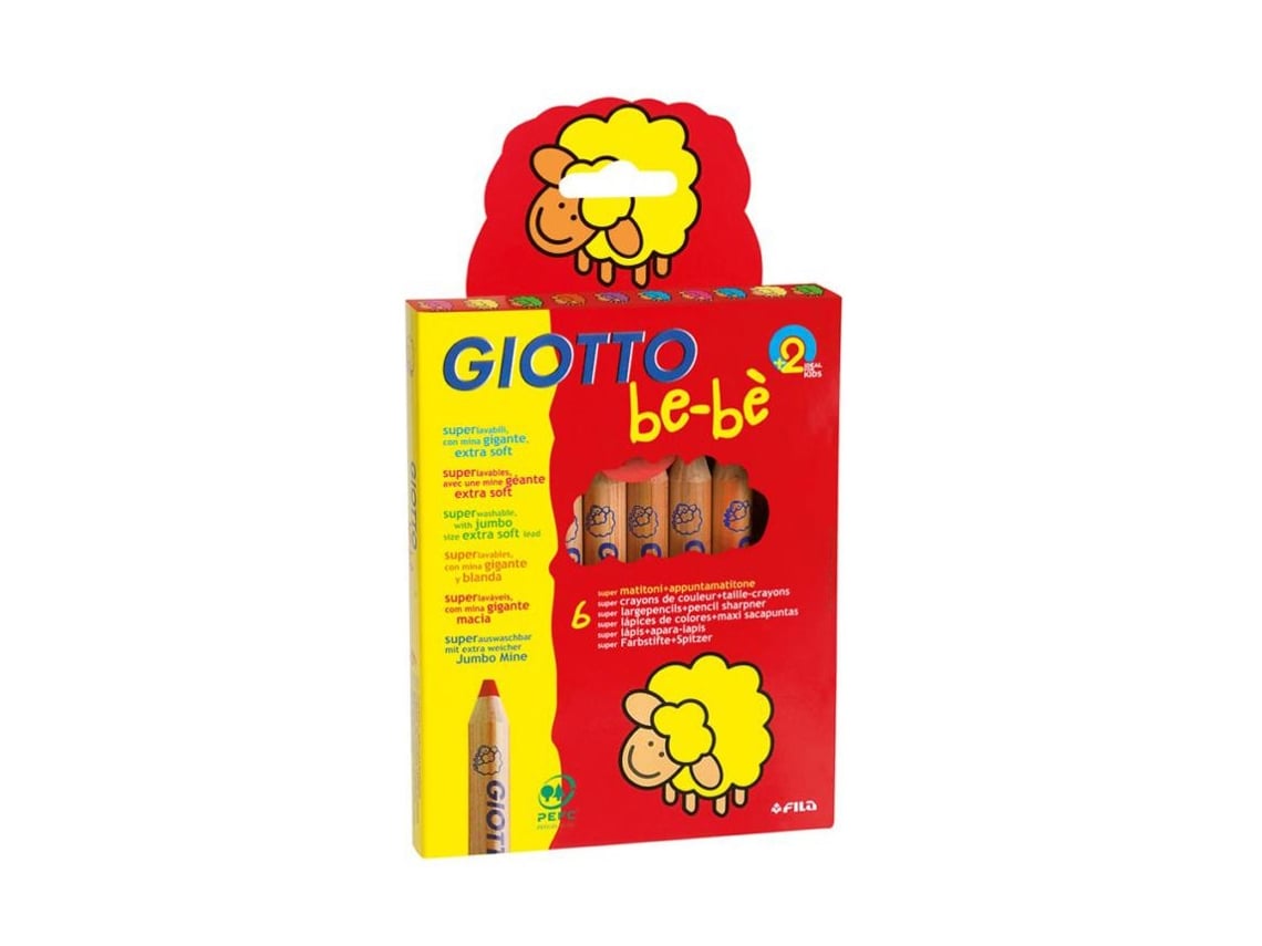 Lápices de colores Giotto Bebe. 6 Unidades