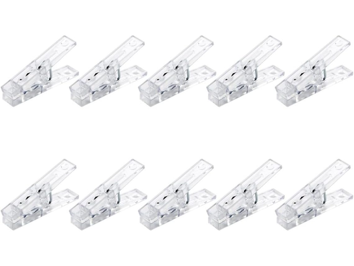 Clips Decorativos Prácticos Accesorios Plástico Transparente Paquete 20 Sujetar Fotos Notas Hogar Oficina