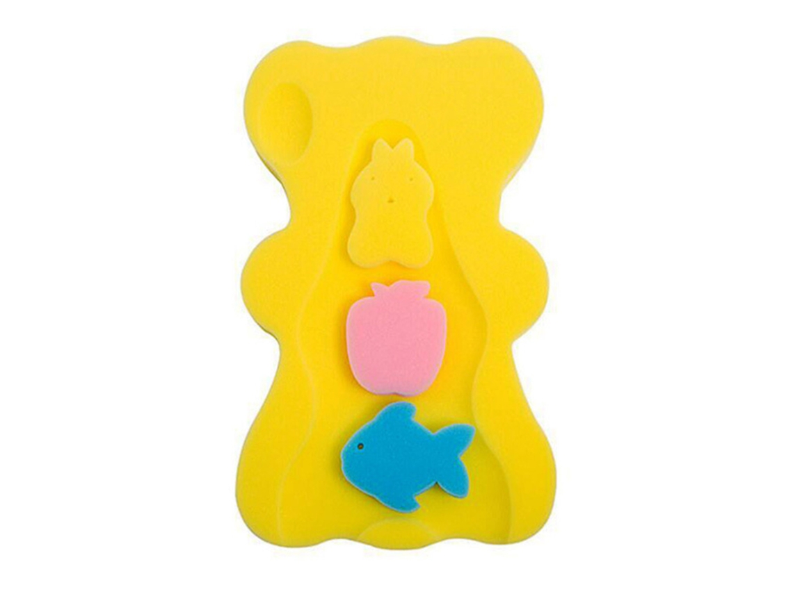 Alfombrilla De Baño De Espuma Suave Antideslizante Para Bebés Con Diseño De Personaje De Dibujos Animados, Amarilla, 4,5 Cm (1,8 Pulgadas)