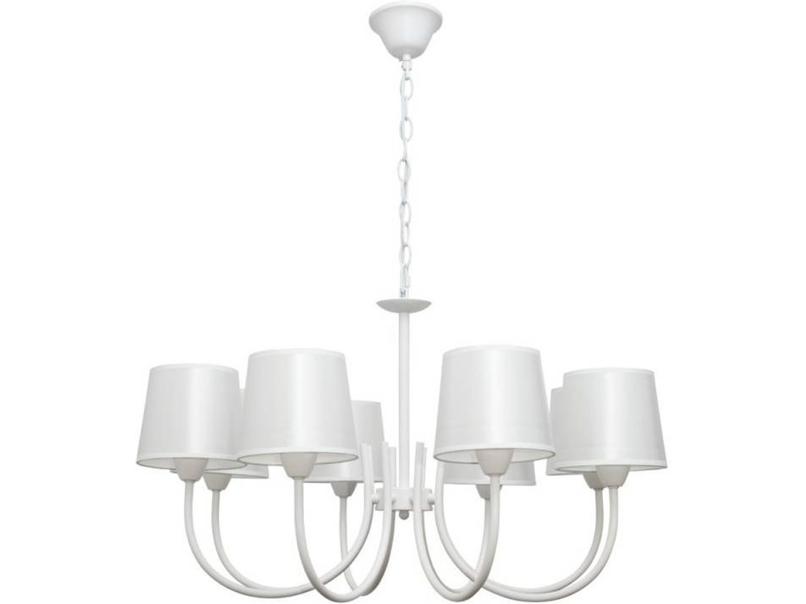 Lámpara de Techo FABRILAMP Guadalajara (Blanco - E14 - Máx. 40W - Metal - Tela)