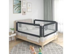 Barra de seguridad para cama infantil, 120 x 25 cm, tela gris oscuro, DKD HOME DECOR
