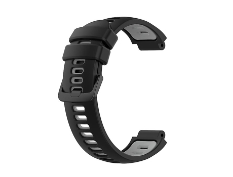 Correa De Reloj Inteligente Para Garmin Forerunner 230, Correa De Silicona Bicolor, Negro Y Gris VENISYMLIS