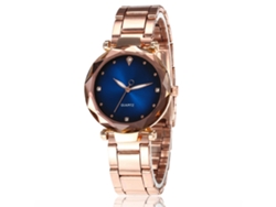 Reloj De Pulsera Unisex De Aleación Con Dial Redondo Analógico De Cuarzo Azul