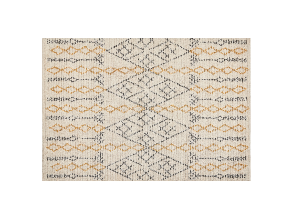 Alfombra de pelo corto BELIANI Kadapa de Algodón Beige 140x200