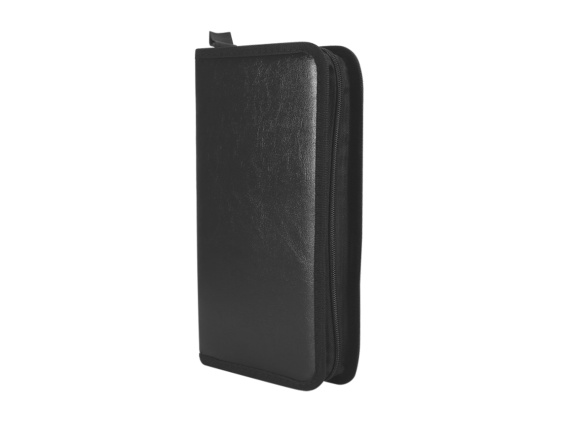 Estuche Para Cd Y Dvd Con Capacidad Para 80 Discos, Fabricado En Piel Sintética De Pu.