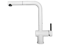 Grifo de cocina Elleci Stream Plus Keratek - K96 Blanco - Caño extraíble - Un solo orificio