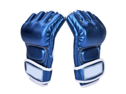 Guantes de Boxeo de Medio Dedo para Entrenamiento Sanda MMA, en PU, con Refuerzo en el Dorso de la Mano