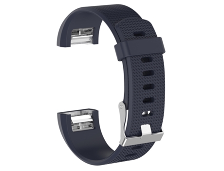 Correa de reloj inteligente para Fitbit Charge 2 Silicona de textura regular con hebilla, Talla: L (azul)