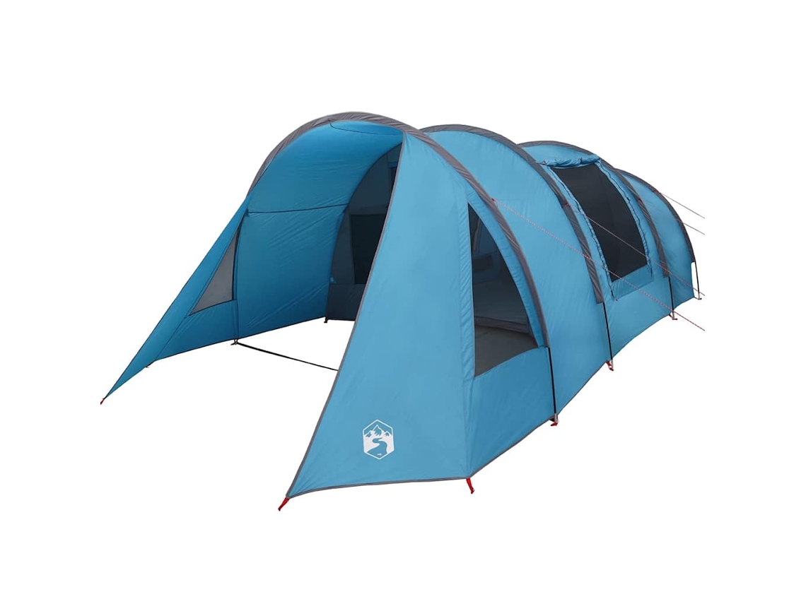 Tienda de campaña tipo túnel para 4 personas, azul y gris, 778 x 356 x 210 cm