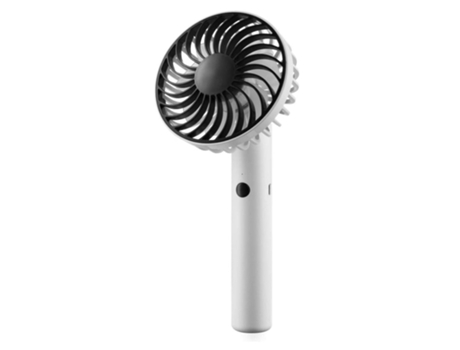 Mini ventilador silencioso ventilador eléctrico portátil de mano ventilador a batería con 7 aspas 3 velocidades carga USB blanco BISBISOUS