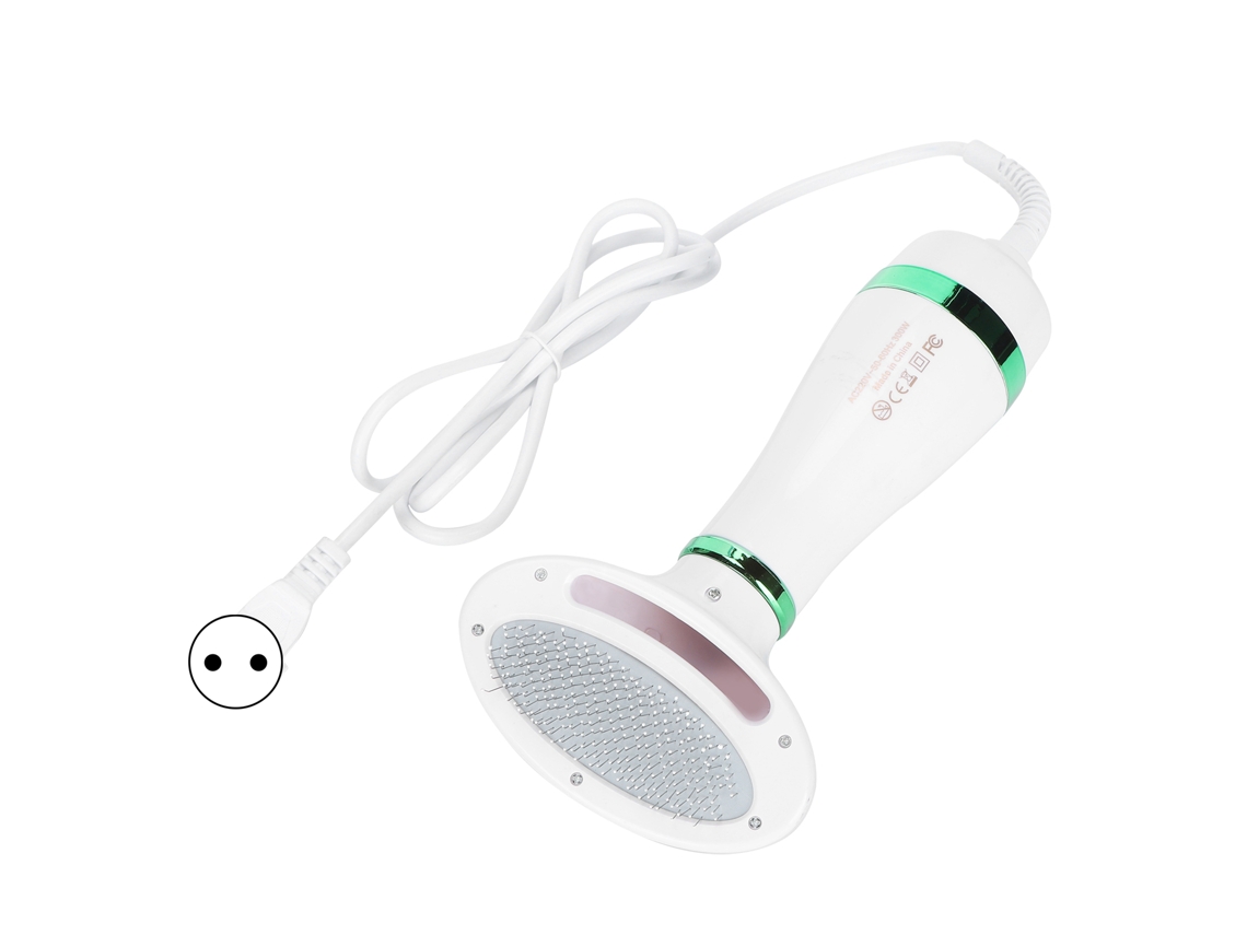 Secador De Pelo Para Mascotas 2 En 1 Con Cepillo, Ajuste De Temperatura Para Perros Y Gatos Pequeños Y Medianos, Enchufe Europeo, 220 V, Verde.