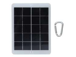 Carregador Solar De Painel Policristalino Com Porta Usb Portátil 3w 5v Para Camping