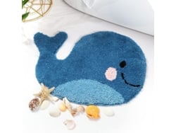 2026-alfombra De Baño Ballena Azul Lindamá Non Slip Lavable 18x24 Pulgadas