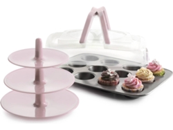 Molde de Repostería IBILI 12 Muffin (Plástico - 10x29x39 cm - 1 Und)