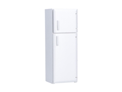 Bj-nevera Miniatura de casa de muñecas de madera 1:12, refrigerador móvil, decoración, juguete, plata