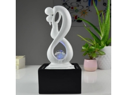 Fuente de Agua ZEN'LIGHT Amor (Negro, Gris - 14x14x31 cm - Resina)