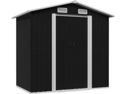 Caseta de Jardín VIDAXL de Acero Gris Antracita 204x132x186 cm