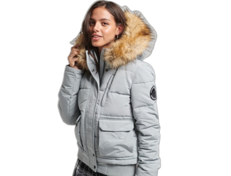 Abrigo para Mujer SUPERDRY (XS - Poliéster - Azul)