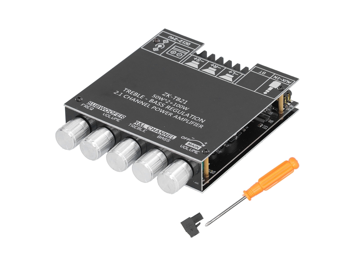 Placa Amplificadora Bluetooth 5.0, 2.1 Canales, 50w X 2 + Módulo Estéreo De 100w Con Control
