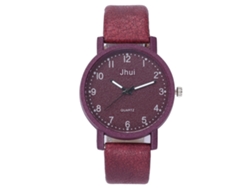 Reloj De Mujer Con Correa De Aleación De Poliuretano Y Números Arábigos Ultrafinos (rojo)