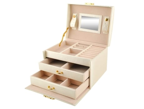 Joyero Grande en Varios Niveles - Beige