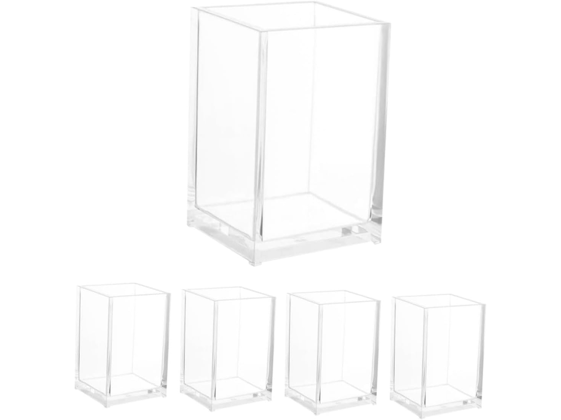 Portalápices De Acrílico Transparente De 5 Piezas, Organizador Multifuncional Para Brochas De Maquillaje.