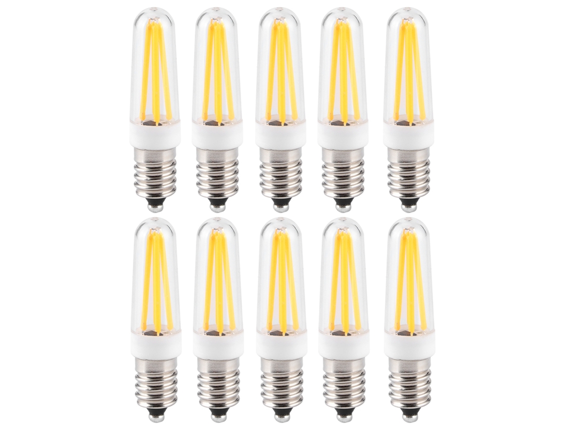 Rebe-10 Piezas Bombilla Pequeña 3w Base E14 Luz Blanca Cálida Para Lámpara Colgante Techo Iluminación Hogar