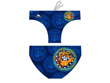Calzoncillos para Hombre TURBO Happy Bulldog Force Azul para Natacion (9 - 10 Años)
