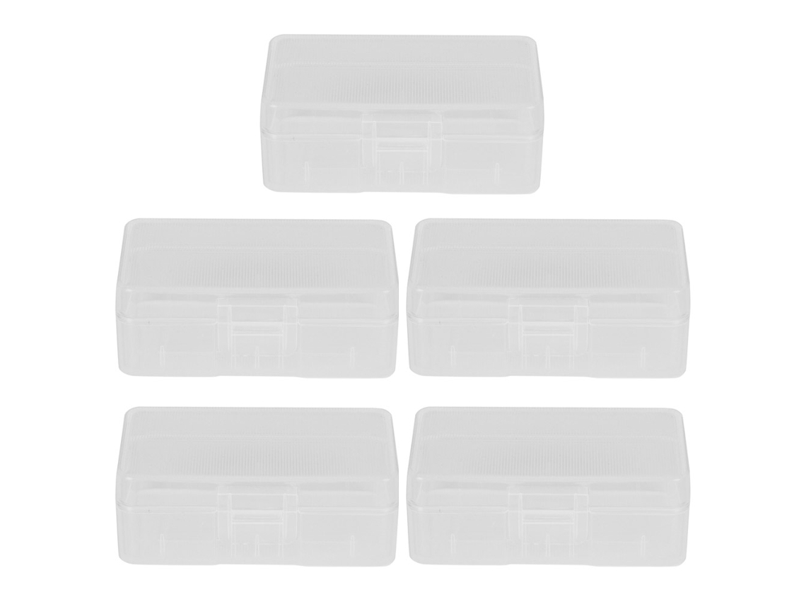5 Cajas De Almacenamiento Portátiles Transparentes Para Organizar Y Proteger Baterías De 9v