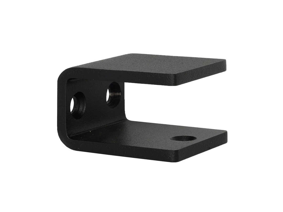 Soporte de barandilla de diseño rectangular negro IVOL