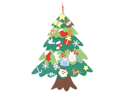1 árbol de Navidad de fieltro para niños. ALLINLESS