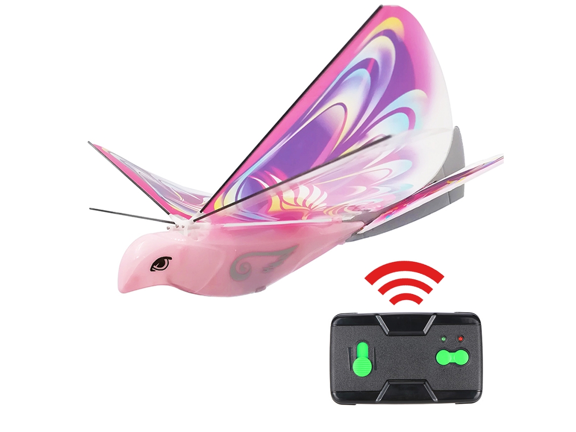 BJ-Drone Juguete electrónico de pájaro volador con control remoto, ligero, duradero y luminoso, pájaro de simulación para niños