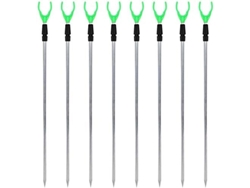 Juego de cañas de pescar metálicas ajustables con 8 piezas, marco fijo y accesorios de pesca. Gokoco