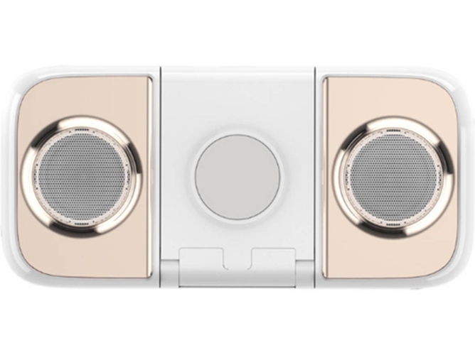 Cargador Inalámbrico y Altavoz Bluetooth WJS Mini Dorado