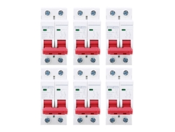 6pcs Interruptor Mcb Dz47-63z Dc500v 2p Interruptor Aire Protector Contra Sobrecarga 10a
