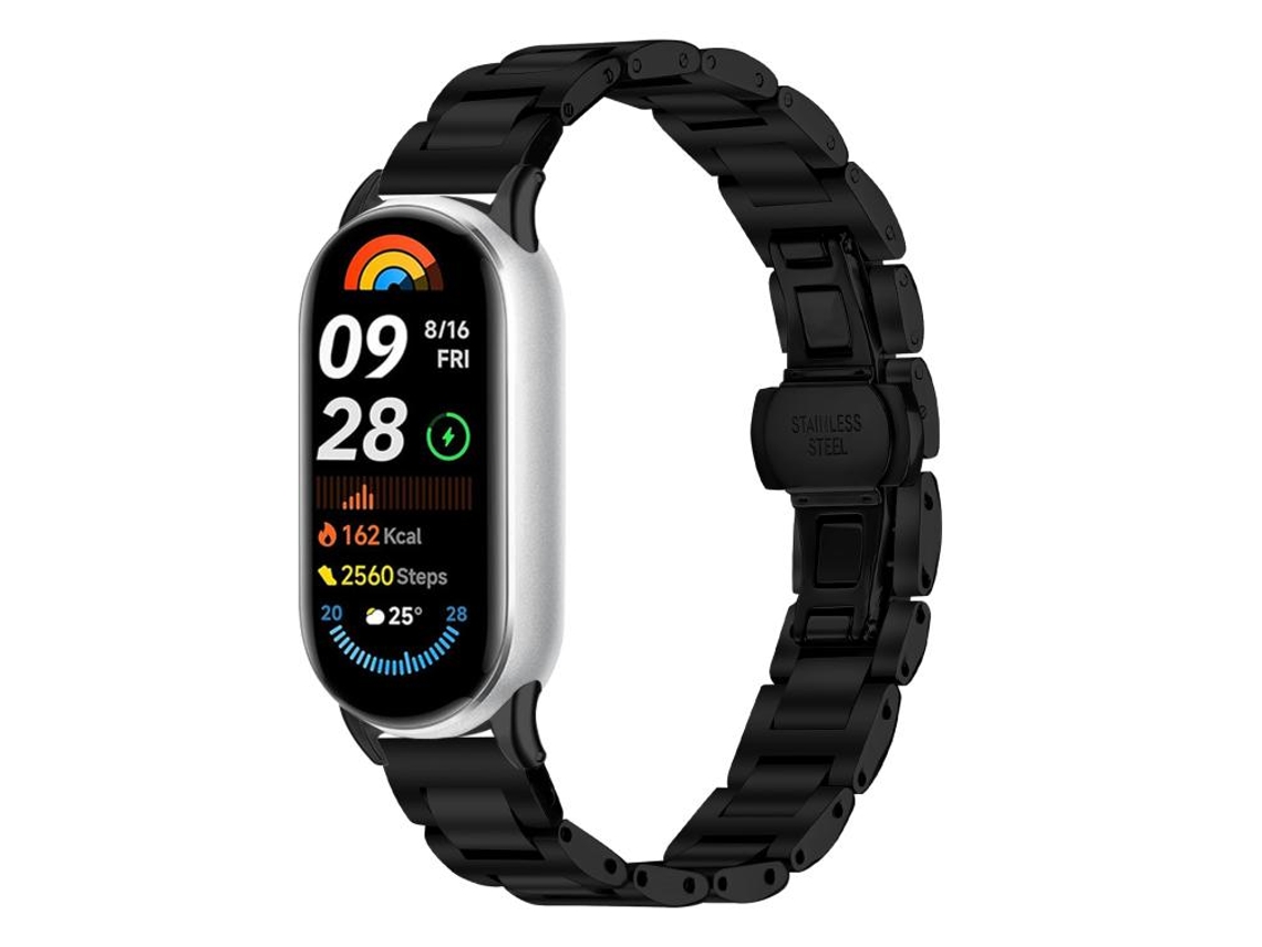 Pulsera para Xiaomi Smart Band 10/9/8 - Acero inoxidable delgado - Cierre de mariposa