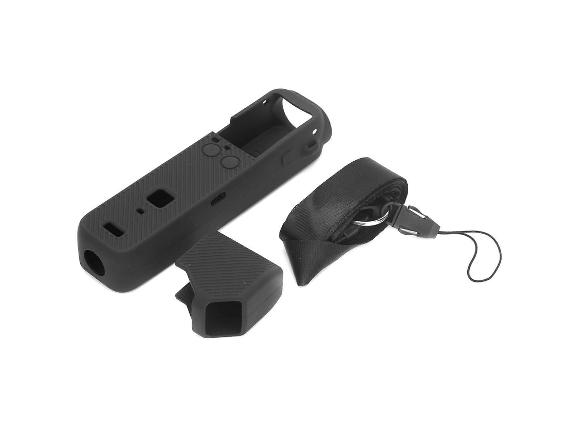 Funda protectora de silicona para lente con cuerda para colgar, adecuada para la cámara Facpoet Pocket 2