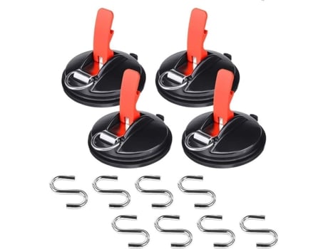 Juego de 4 Correas para Coche con Fuertes Ventosas - Accesorios para Piscina ZMDECQNA