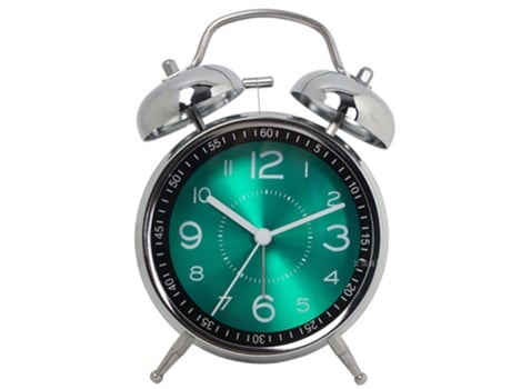 ELKUAIE Pequeño reloj despertador de estudiante de hierro forjado, reloj de escritorio de moda silencioso para niños, reloj de cuarzo creativo