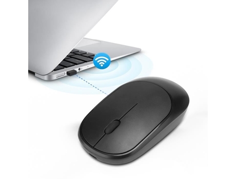 HURRISE Ratón Inalámbrico Ultrafino Silencioso Teclado De Computadora De 1200 Dpi