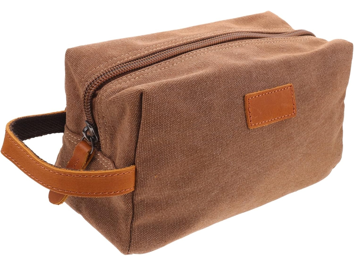 Neceser De Viaje Vintage De Lona Impermeable, Práctico Para Maquillaje Y Accesorios.