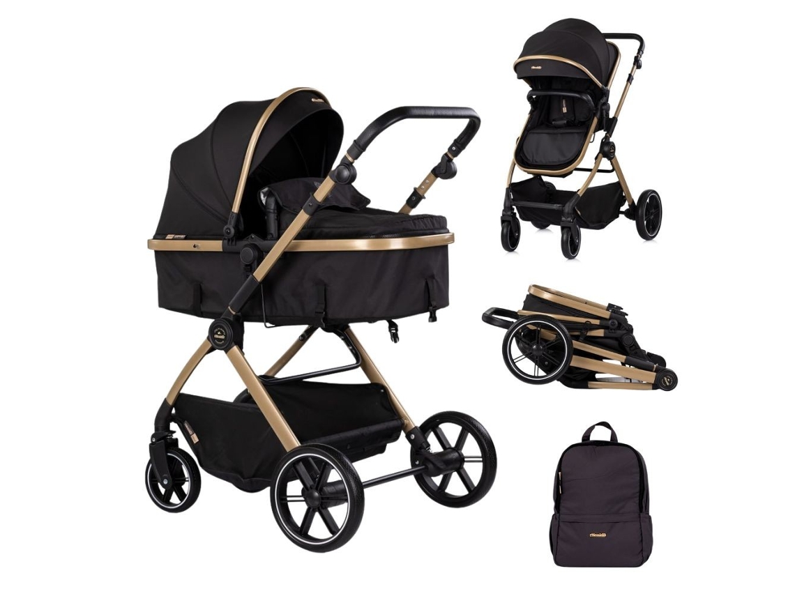 Carrinho de Bebé Pearl Convertible Duo Até 22 Kg de Peso CHIPOLINO Noir