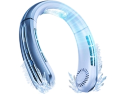 Ventilador De Cuello Portátil Sin Aspas, Súper Silencioso, Henten Home, 100 Velocidades, Azul
