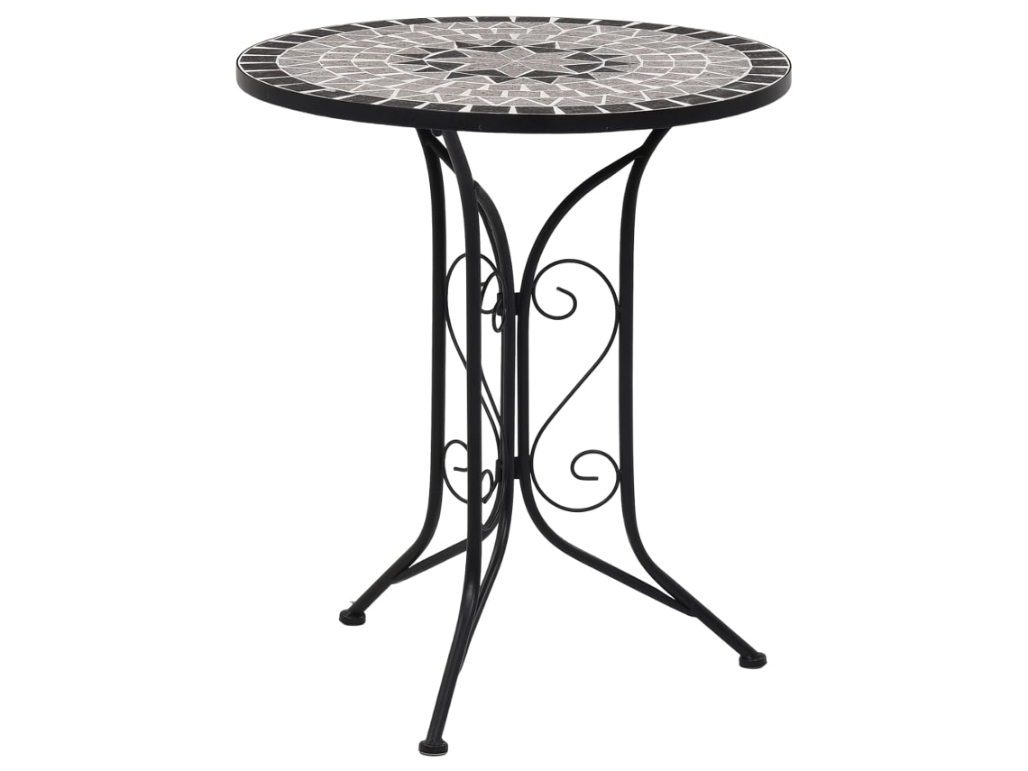Conjunto de bistró de 3 piezas con mosaicos grises de Dkd Home Decor