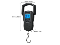 Balanza Digital Para Equipaje De 75 Kg/165 Lb Con Cinta Métrica De 1,5 M, Pantalla Lcd Retroiluminada, 4 Unidades Convertibles, Balanza Portátil Para Viajes Y Pesca.