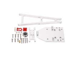 Kit De Construcción De Camión De Remolque Rc Escala 1/10 Con Brazo De Grúa Actualizado Para Capra 1.9 Utb Crawler Plata Diy
