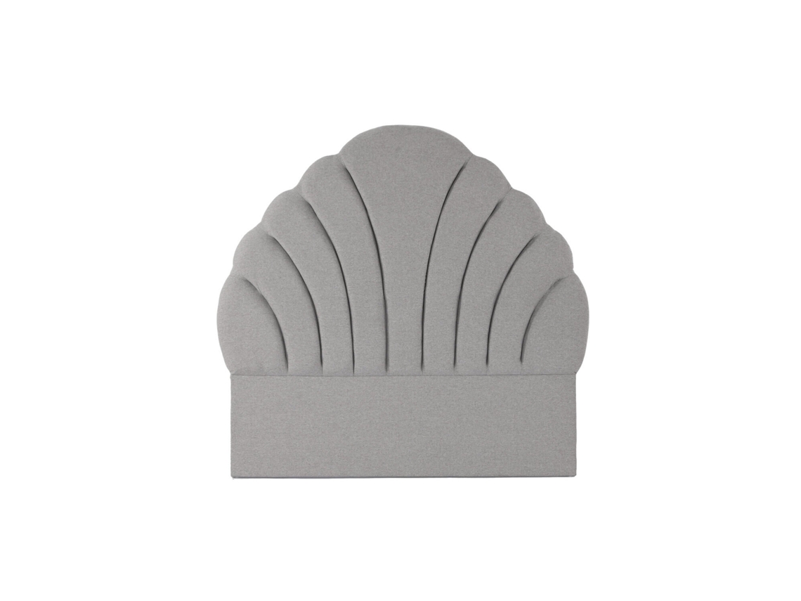 Cabecero Cama Poliester Mdf Gris 157x8x160cm