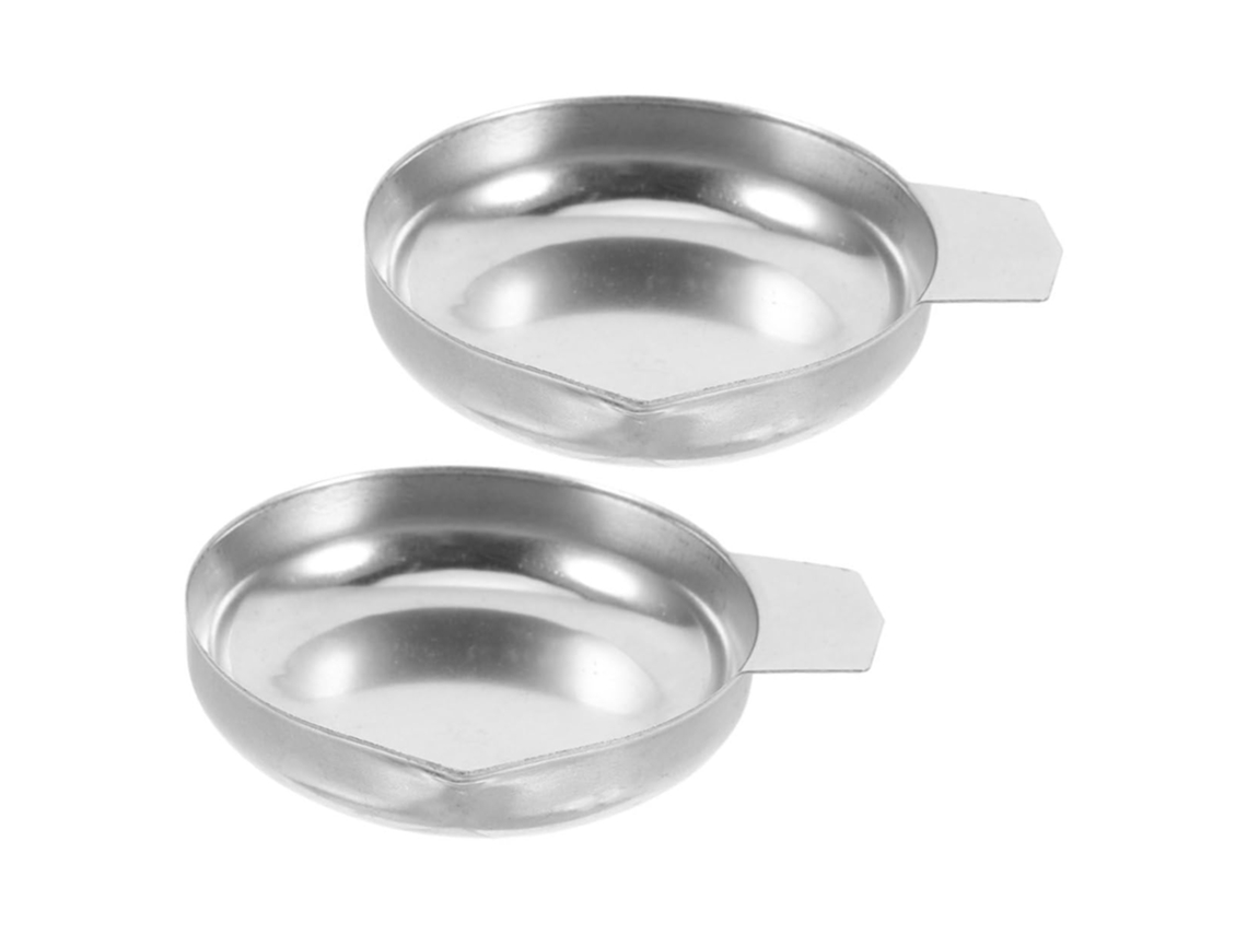 Juego de 2 bandejas de pesaje resistentes de acero inoxidable para joyería y cocina, reutilizables, Co Gokoco