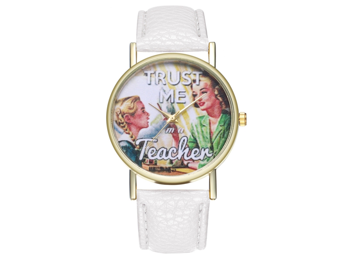 Reloj De Pulsera Para Mujer Con Dial Cartoons Correa Pu Cuarzo Analógico Zhoulianfa