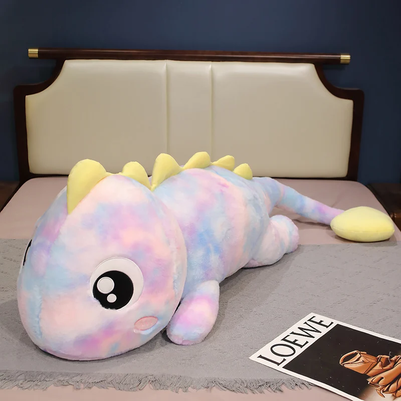 (morado, 80 Cm) Lindo Juguete Gigante De Peluche De Dinosaurio, Almohada/cojín Súper Suave Para Cama